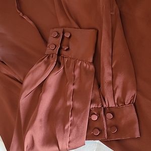 Top from Chicos . Long sleeve shirt Silky fabric, beautiful color! Never worn.